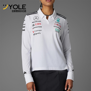 运动翻领POLO衫 Adidas JX0758 短款 女士经典 阿迪达斯正品 2025新款