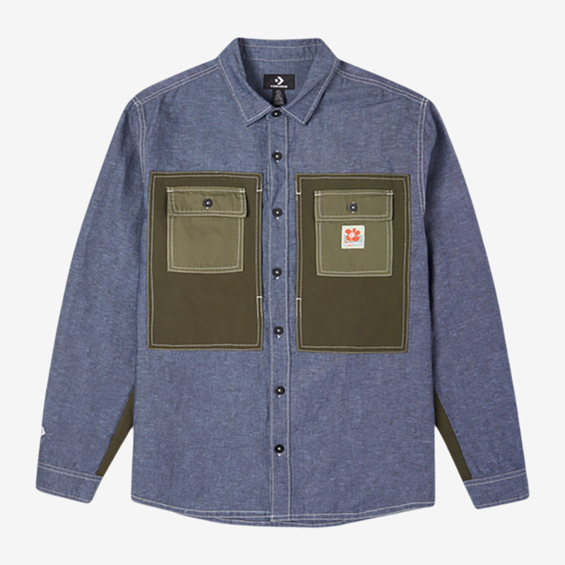 Converse匡威正品新款男子时尚牛仔拼接撞色翻领衬衫外套10024167,运动服/休闲服装,运动茄克/外套,淘宝优惠券,粉丝福利购,淘宝优惠卷