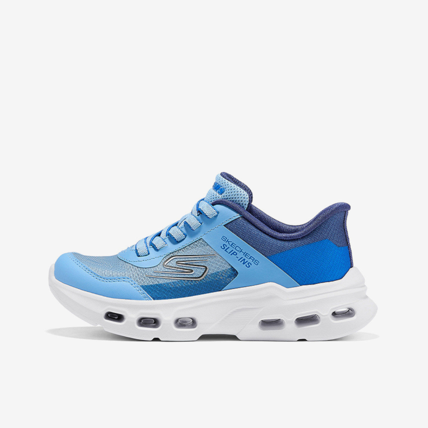 Skechers斯凯奇正品云际大童防滑耐磨减震跑步鞋405370L-BLU