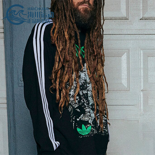 阿迪达斯男士圆领长袖T恤