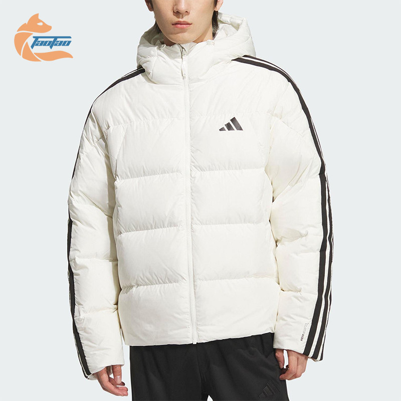 Adidas/阿迪达斯正品3S PUFF D JKT男士连帽保暖日常羽绒服KC2494