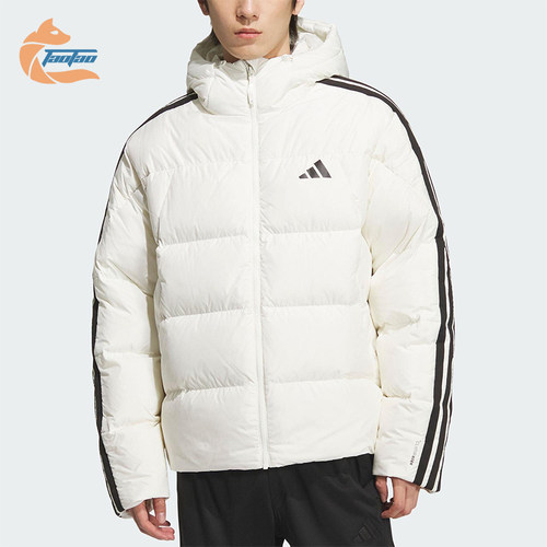 Adidas/阿迪达斯正品3S PUFF D JKT男士连帽保暖日常羽绒服KC2494