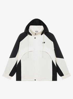 New Balance/NB正品运动男子户外休闲连帽夹克外套NAE31141-BK