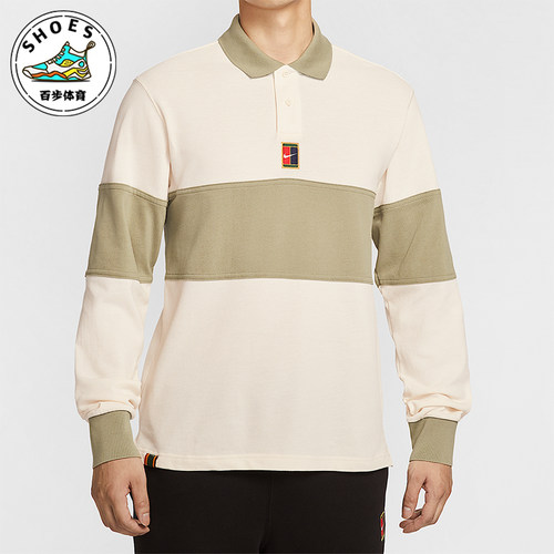 Nike/耐克正品2025男士耐穿网球运动拼接透气POLO衫HQ1749-110