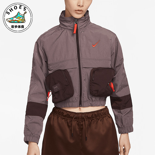 Nike/耐克正品经典女士宽松透气立领短款夹克外套DV8035-291