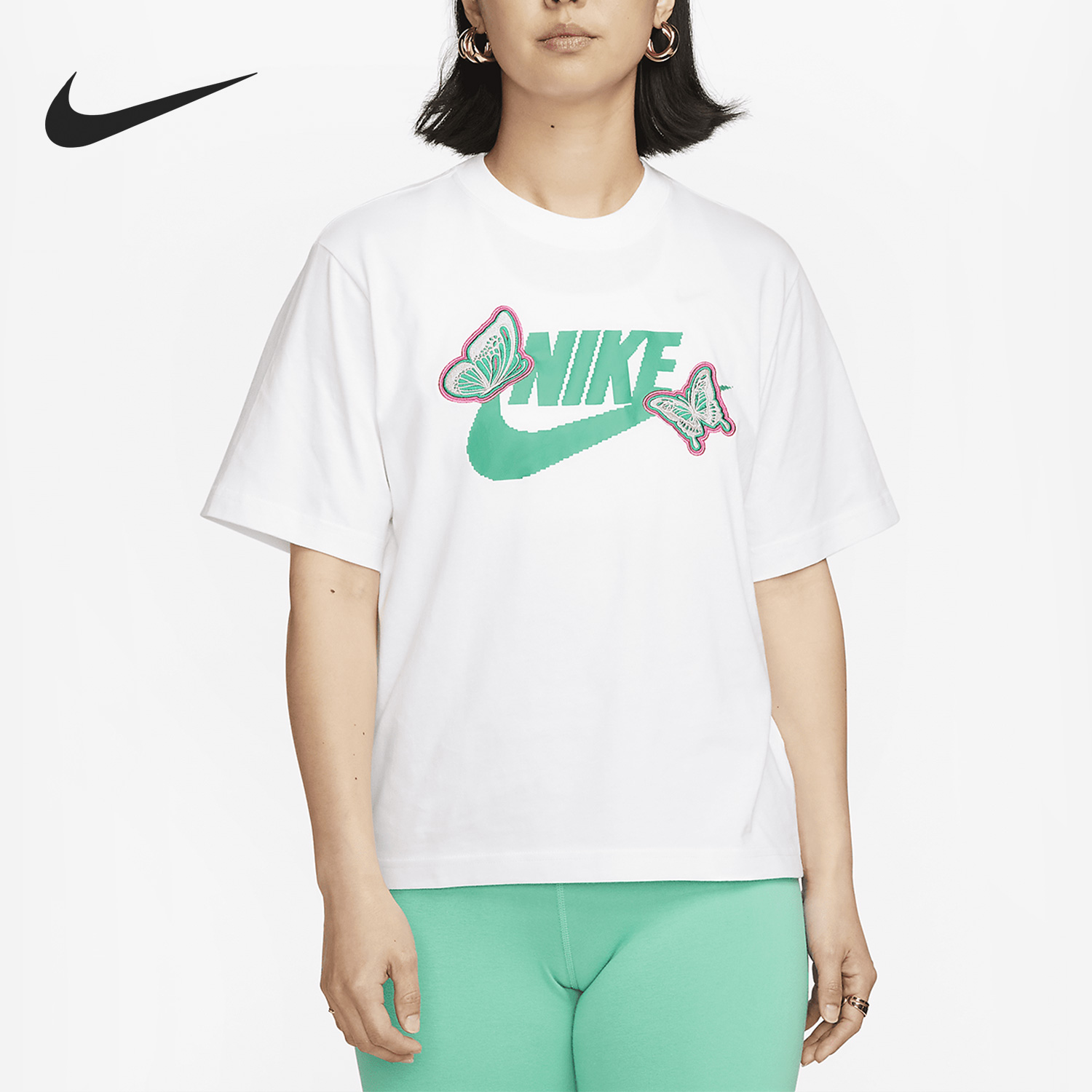 Nike/耐克正品新款女子运动透气休闲圆领户外短袖FD2526-100
