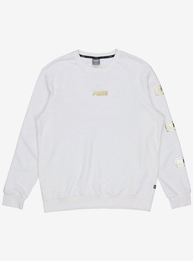 Puma/彪马正品男士logo烫金印花休闲圆领套头卫衣586348-02