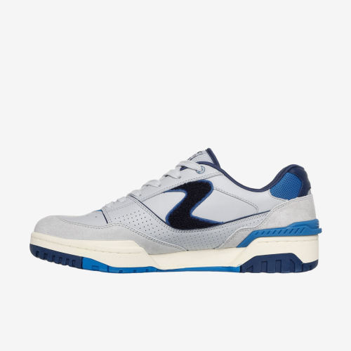 Skechers斯凯奇正品S-1992男拼色系带圆头低帮板鞋254172-GYBL