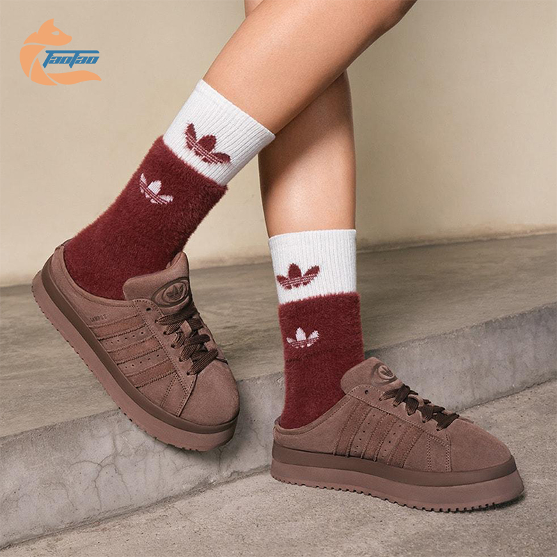 Adidas/阿迪达斯正品三叶草女士复古厚底加绒耐磨运动鞋JR3731