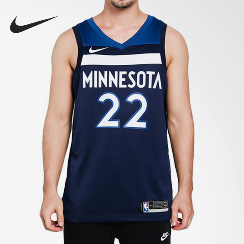 Nike/耐克正品NBA森林狼队男子篮球运动无袖球衣864491-419