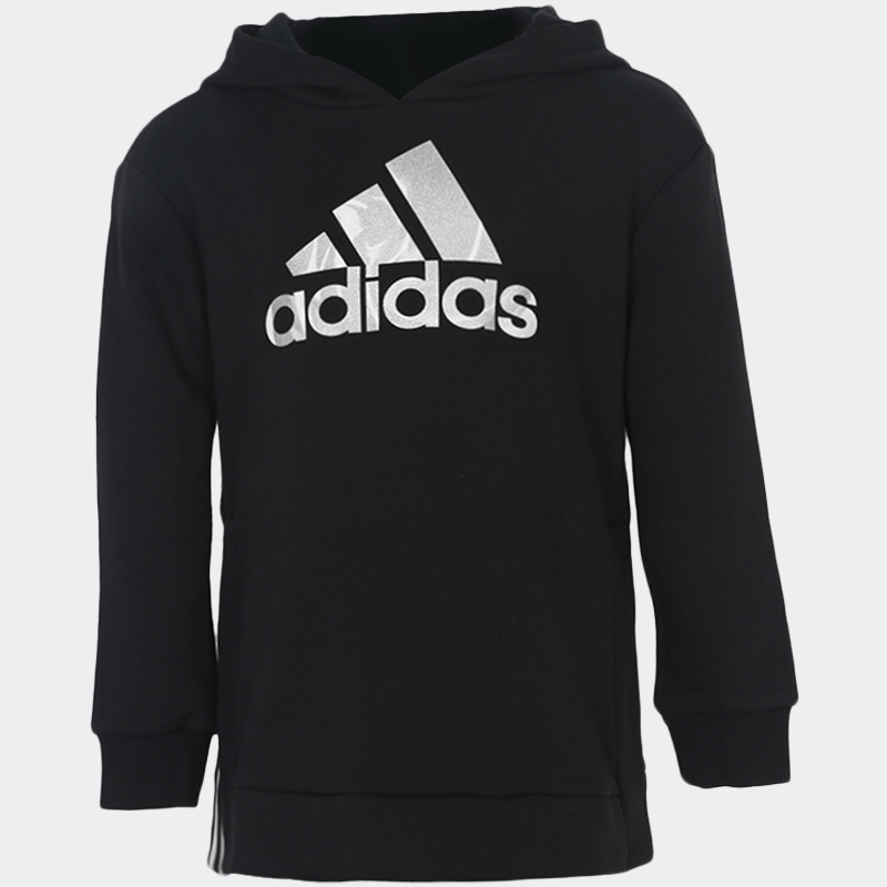 Adidas/阿迪达斯正品当季新款男连帽黑色运动套头卫衣 GD3759