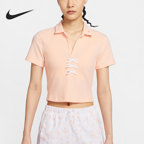 Nike/耐克正品Sportswear女士翻领轻盈经典休闲短袖T恤IM3393-664