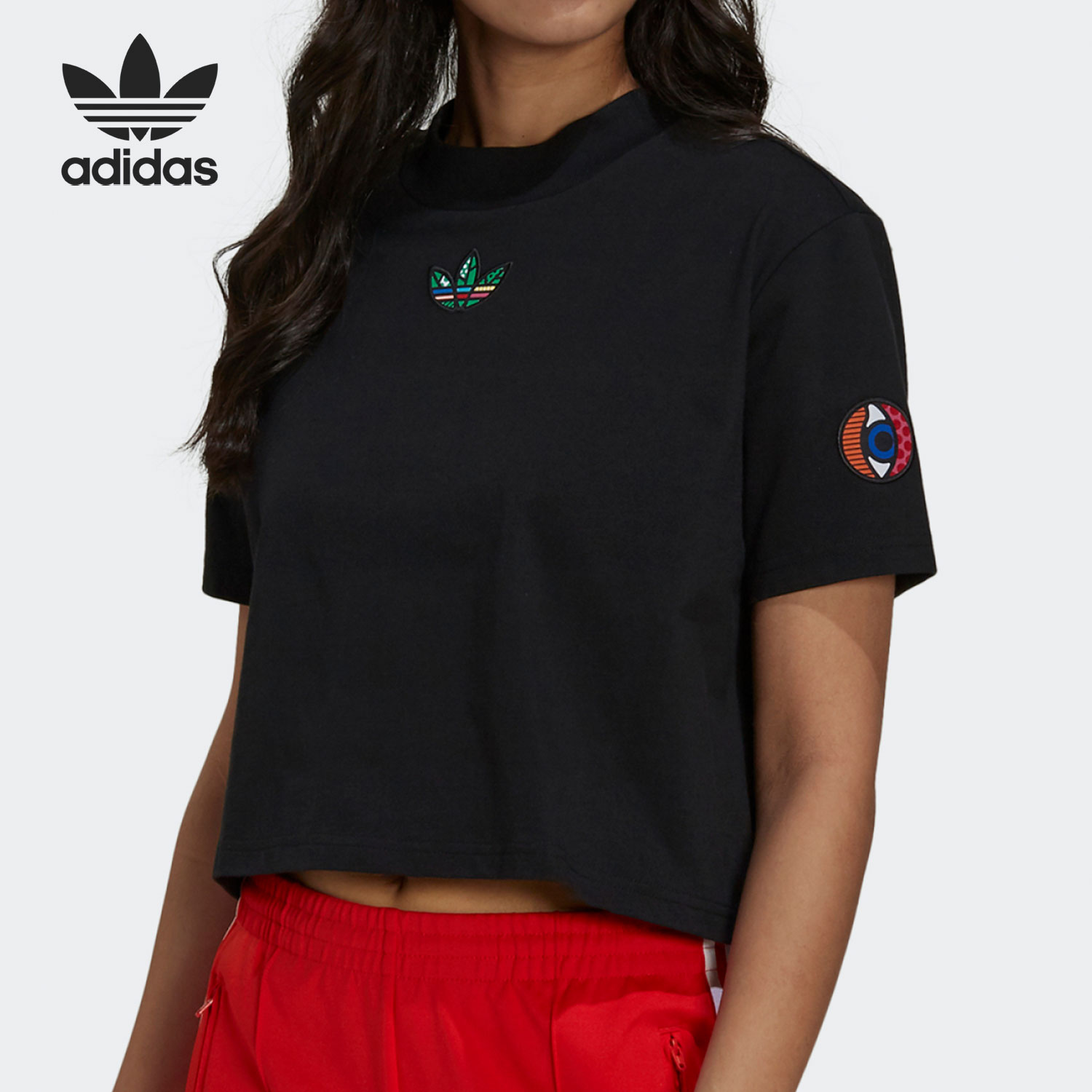 Adidas/阿迪达斯正品 夏季新款女子运动休闲短袖T恤HA4705