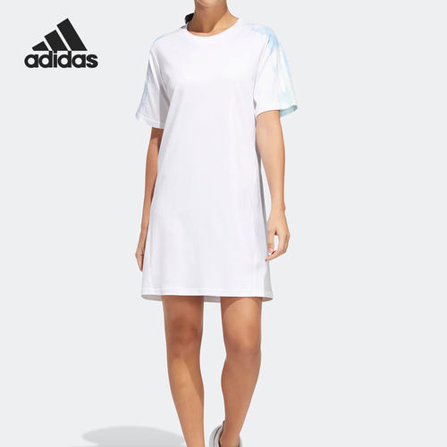 Adidas/阿迪达斯正品夏季新款女子运动时尚短袖连衣裙HF2476