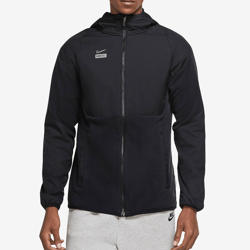 Nike/耐克正品NIKE F.C. AWF足球运动抓绒保暖连帽大勾夹克CT2511