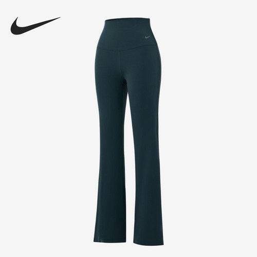 Nike/耐克正品S新款女深绿色瑜伽健身喇叭经典运动长裤FV7922-390