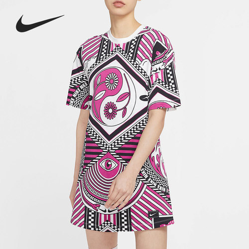 Nike/耐克正品SPORTSWEAR 夏季新款女子印花运动休闲连衣裙CJ3626