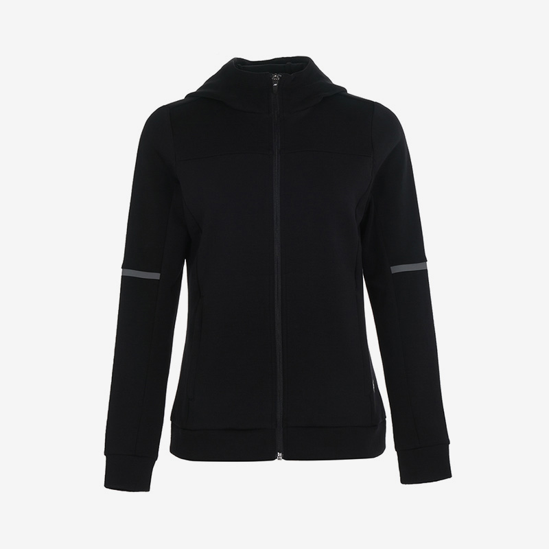 Skechers/斯凯奇正品女子休闲运动修身针织透气连帽长袖外套