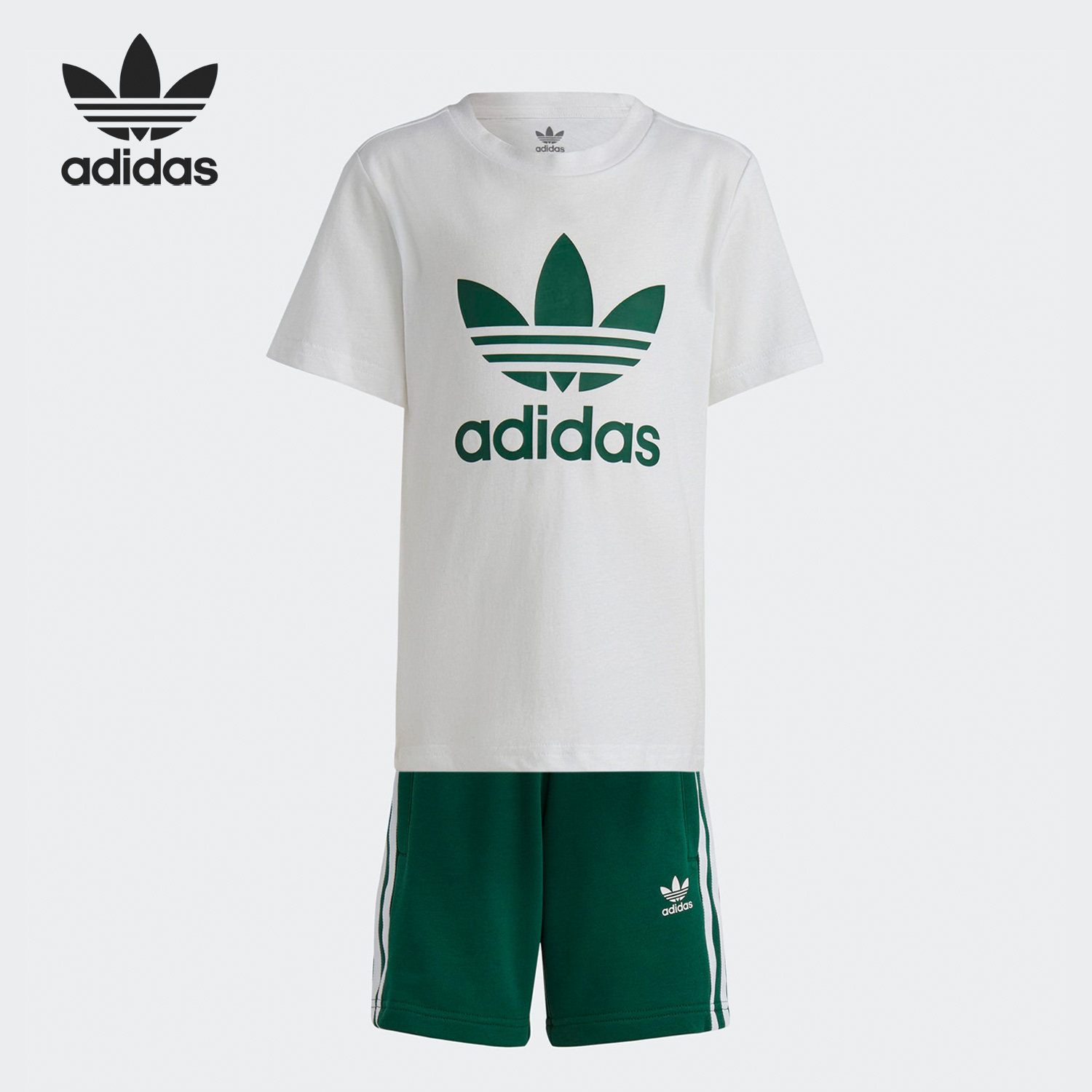 Adidas/阿迪达斯正品夏季TEE SET小童运动休闲短袖套装IB8663