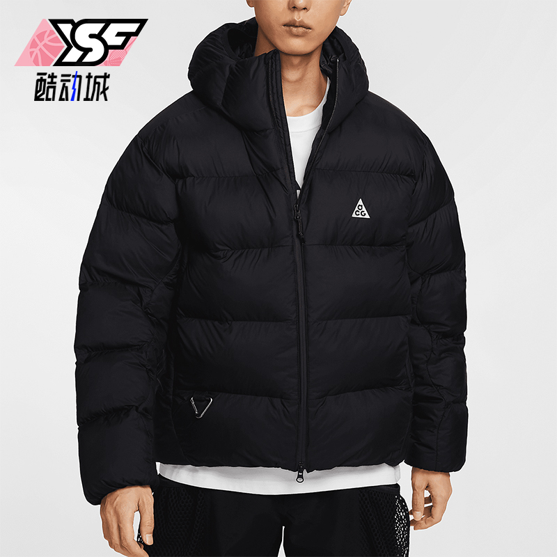 耐克男士宽松连帽棉服