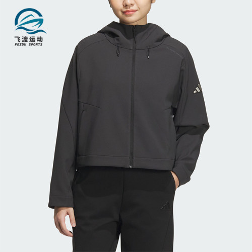 阿迪达斯女士保暖梭织短款外套
