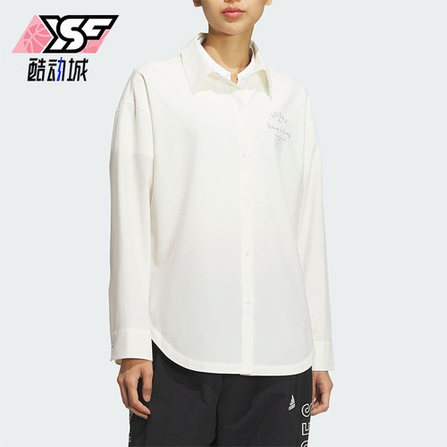 阿迪达斯女士长袖凉感翻领衬衫