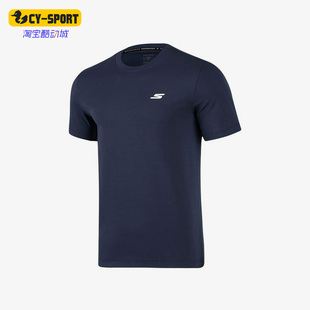 男子休闲运动透气圆领短袖 夏季 T恤P223M094 斯凯奇正品 Skechers