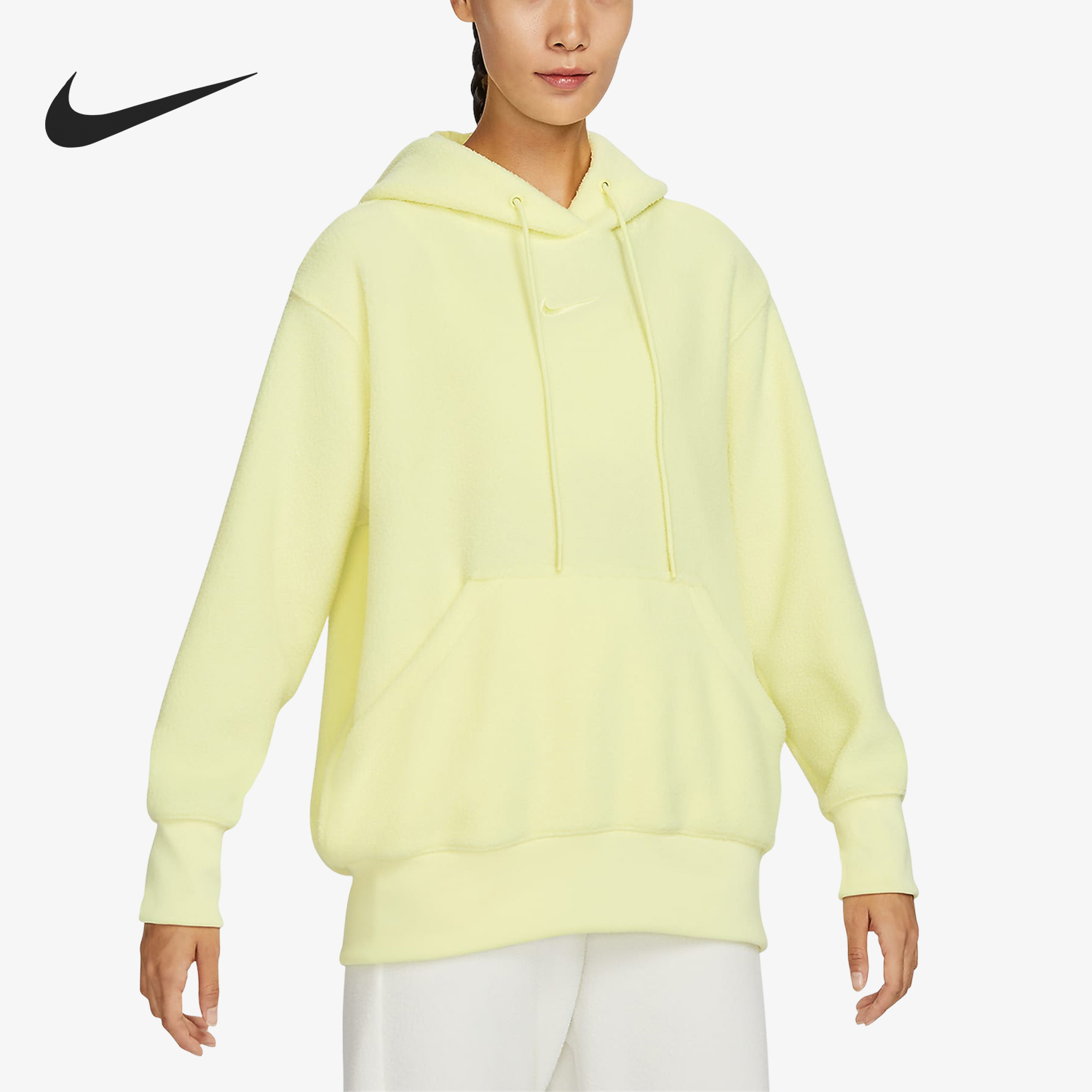 Nike/耐克正品OUTLETS女士摇粒绒宽松保暖经典运动卫衣DQ6841-331