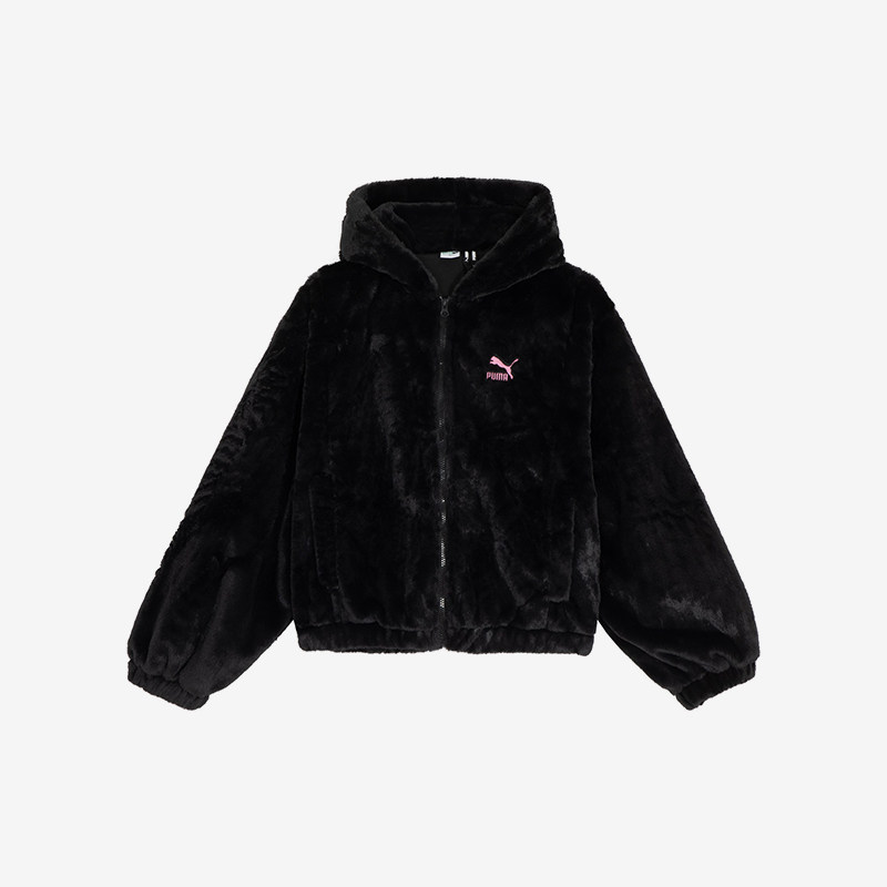 Puma/彪马正品新款女士摇粒绒宽松运动保暖抓绒外套625194-01