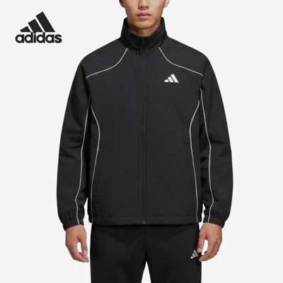 Adidas/阿迪达斯正品新款男黑白色训练健身经典夹克外套KY9983