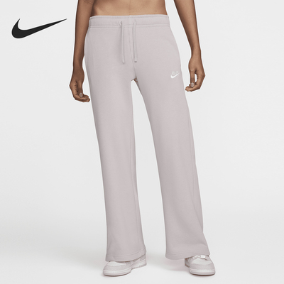 Nike/耐克正品当季新款女士中腰阔腿薄绒运动裤FB2728-019