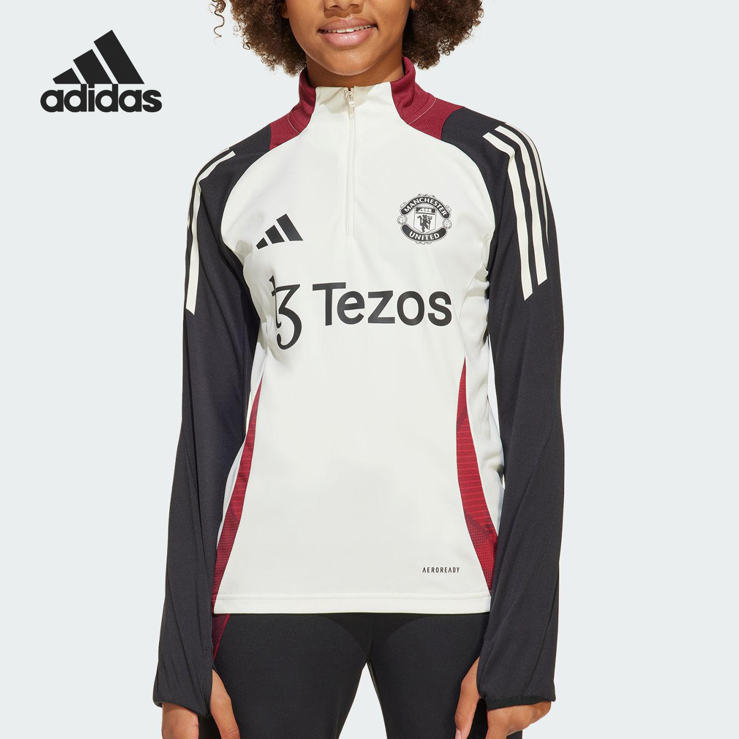 Adidas/阿迪达斯正品MUFC TR TOPY大童足球训练套头卫衣JE3739