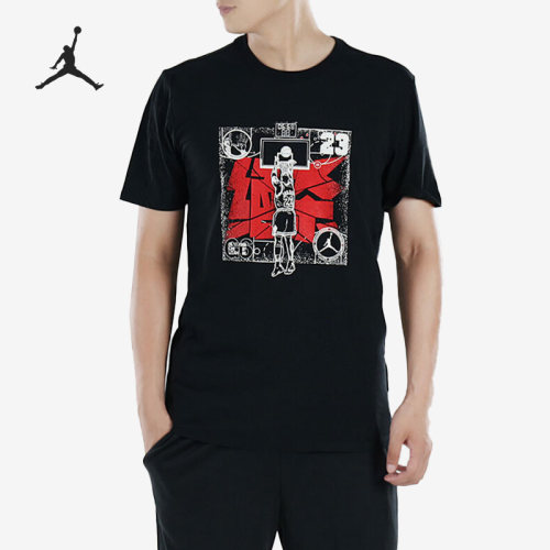 Nike/耐克正品Air Jordan男子圆领印花时尚短袖T恤BQ2556-010
