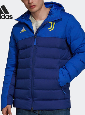 Adidas/阿迪达斯正品足球运动男子舒适保暖连帽羽绒服GR2903
