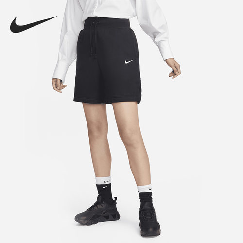 Nike/耐克正品新款女子休闲简约透气运动高腰短裤 DQ5718-010