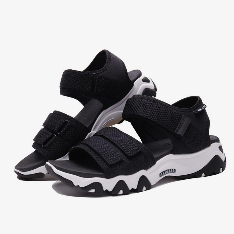 Skechers/斯凯奇正品 D'lites 2.0 女子厚底凉鞋魔术贴沙滩鞋