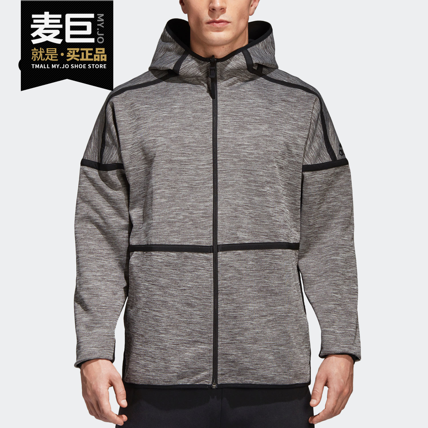 Adidas新款连帽运动外套防风夹克