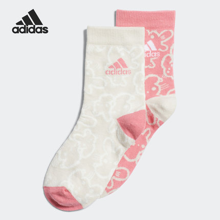 Adidas/阿迪达斯正品新款儿童兔子新年款运动袜两双装HY1355