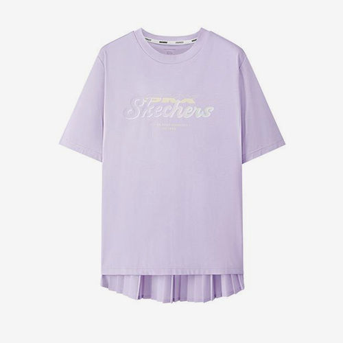 Skechers/斯凯奇正品夏季儿童宽松休闲日常短袖T恤L225G004-00AQ