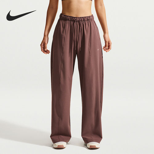 Nike/耐克正品One Dri-FIT 女士梭织阔腿系带长裤IQ0343-502