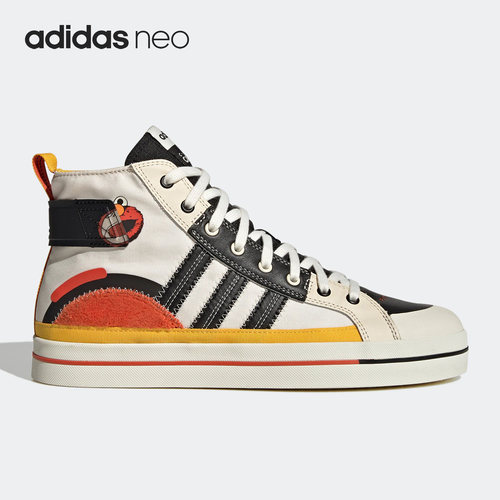 Adidas/阿迪达斯正品NEO运动男女高帮休闲帆布鞋板鞋GY2187