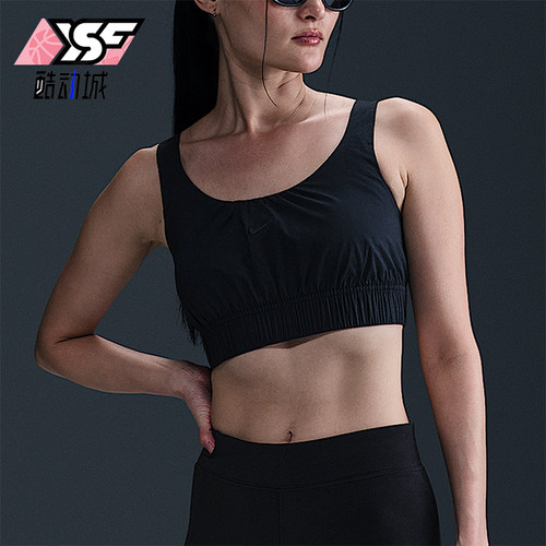 Nike/耐克正品2025女士刺绣套头耐穿透气修身运动背心HM6974-010