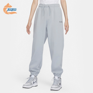 Nike/耐克正品秋冬女士经典宽松束脚刺绣运动休闲长裤HF0423-012