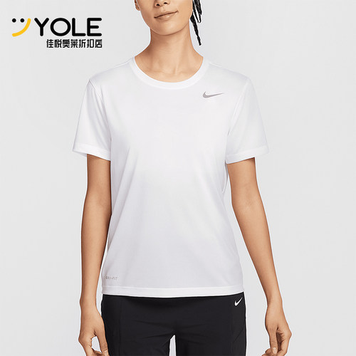 Nike/耐克正品2025新款女士针织运动休闲经典短袖T恤IB8899-100