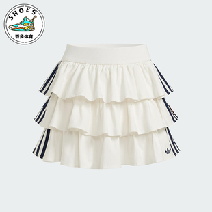 Adidas/阿迪达斯正品三叶草女士层次感时尚透气休闲短裙KE6654