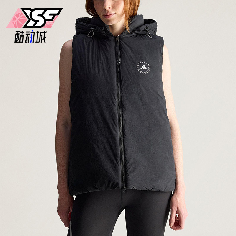 Adidas/阿迪达斯正品SMCPADEDVEST新款女经典黑色马甲棉服JW2038