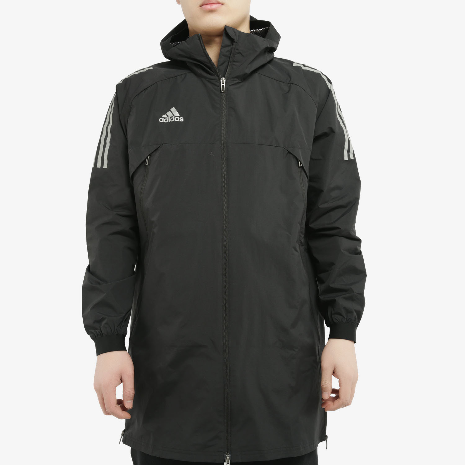 男子足球高领长款运动外套