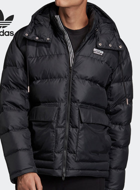 Adidas/阿迪达斯正品三叶草男子可拆卸连帽运动羽绒服FL0015