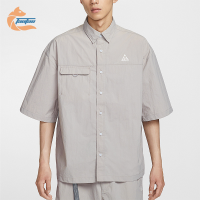 Nike/耐克正品2025夏季款男士宽松翻领经典梭织衬衫HJ2884-009