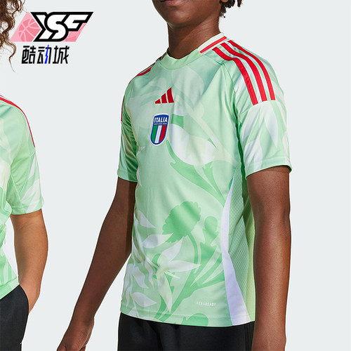 Adidas/阿迪达斯正品春季新款大童经典透气足球运动短袖JF0603